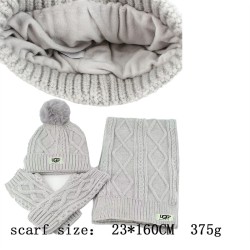 UGG Hat Gloves Scarf Set for Women Ladies Girls Soft Warm Knitted