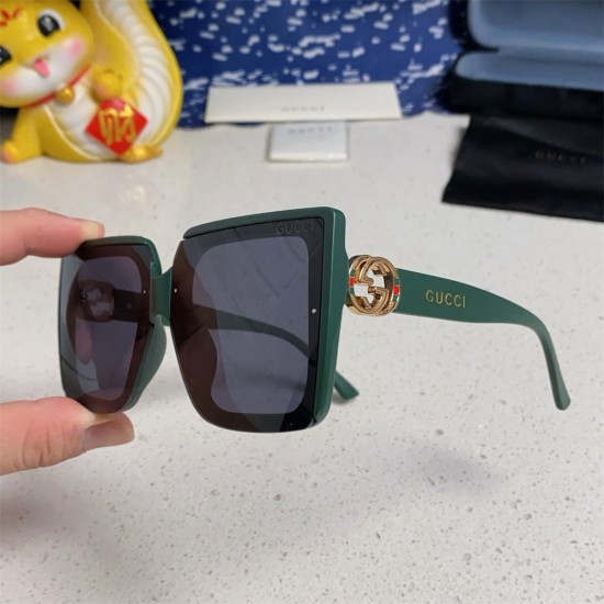 Gucci Sunglasses for women new large glasses 2025 fashion slim frame trendy face UV resistant