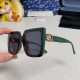 Gucci Sunglasses for women new large glasses 2025 fashion slim frame trendy face UV resistant