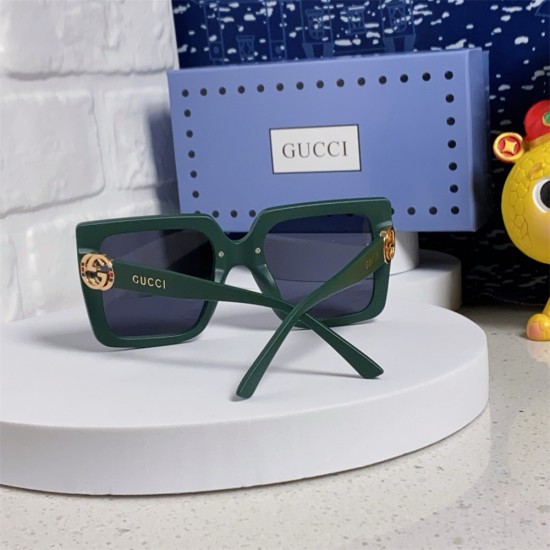Gucci Sunglasses for women new large glasses 2025 fashion slim frame trendy face UV resistant