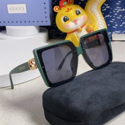 Gucci Sunglasses for women new large glasses 2025 fashion slim frame trendy face UV resistant