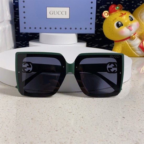 Gucci Sunglasses for women new large glasses 2025 fashion slim frame trendy face UV resistant