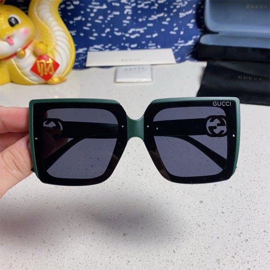 Gucci Sunglasses for women new large glasses 2025 fashion slim frame trendy face UV resistant